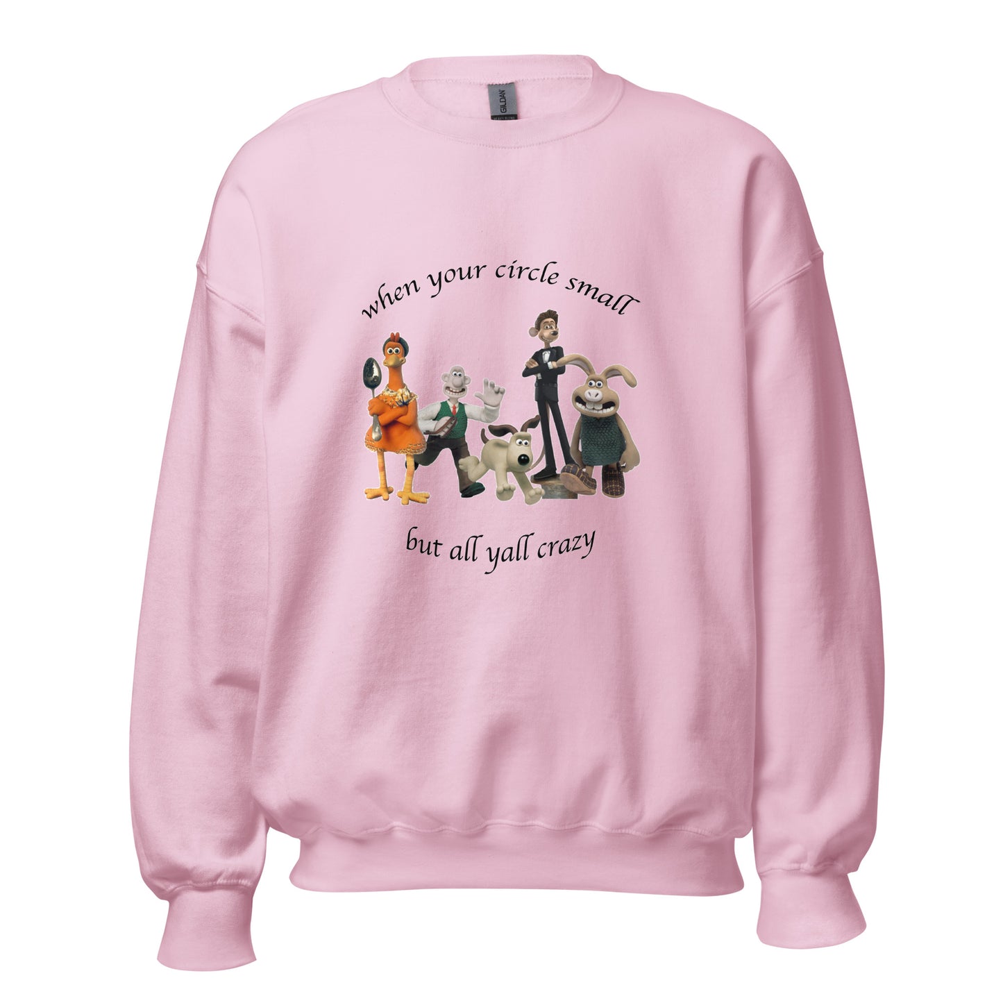 WHEN YOUR CIRCLE SMALL BUT ALL YALL CRAZY CREWNECK